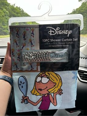 Lizzie McGuire 13pc Shower Curtain Set - Light Blue & Pink